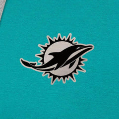 Miami Dolphins Antigua Brushed Carbon Victory Pullover Hoodie - Aqua - NFL