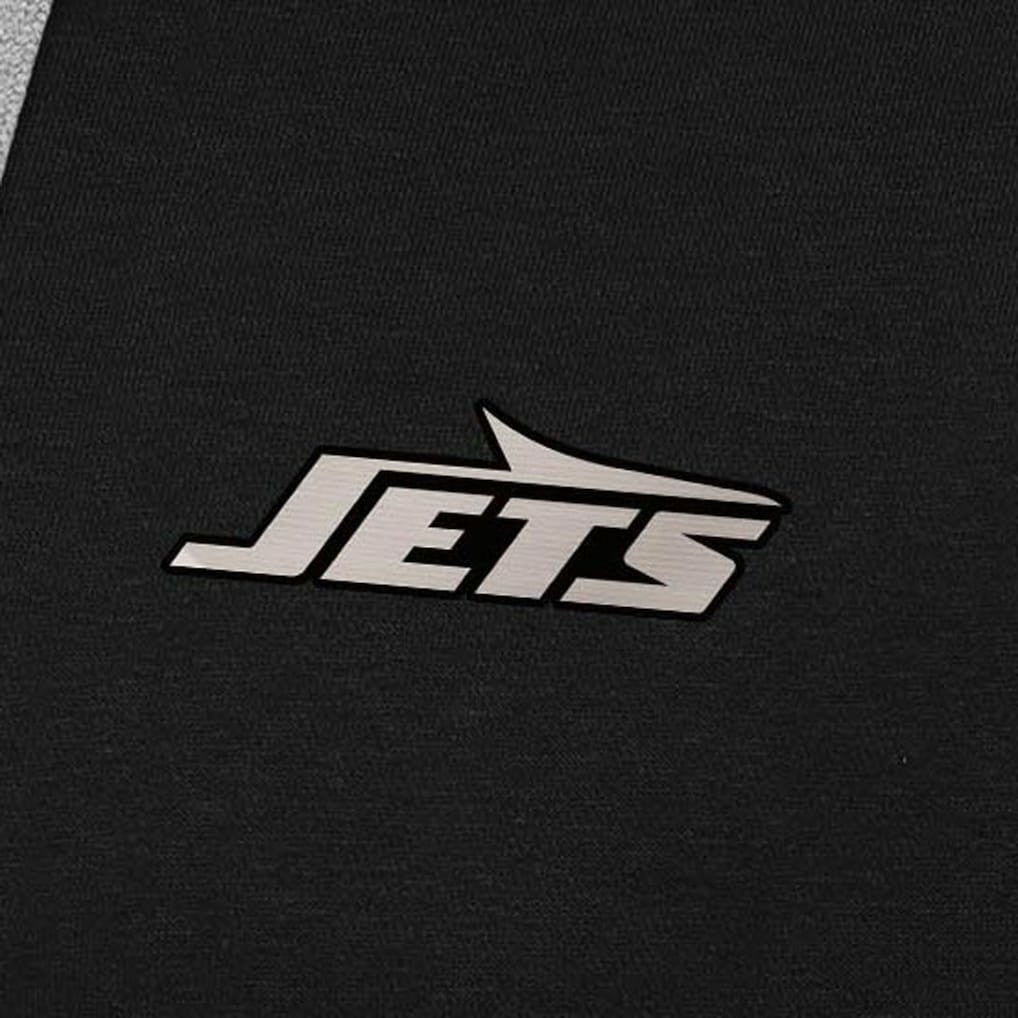 New York Jets Antigua Brushed Carbon Victory Pullover Hoodie - Black - NFL