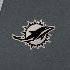 Miami Dolphins Antigua Brushed Carbon Victory Pullover Hoodie - Charcoal - NFL