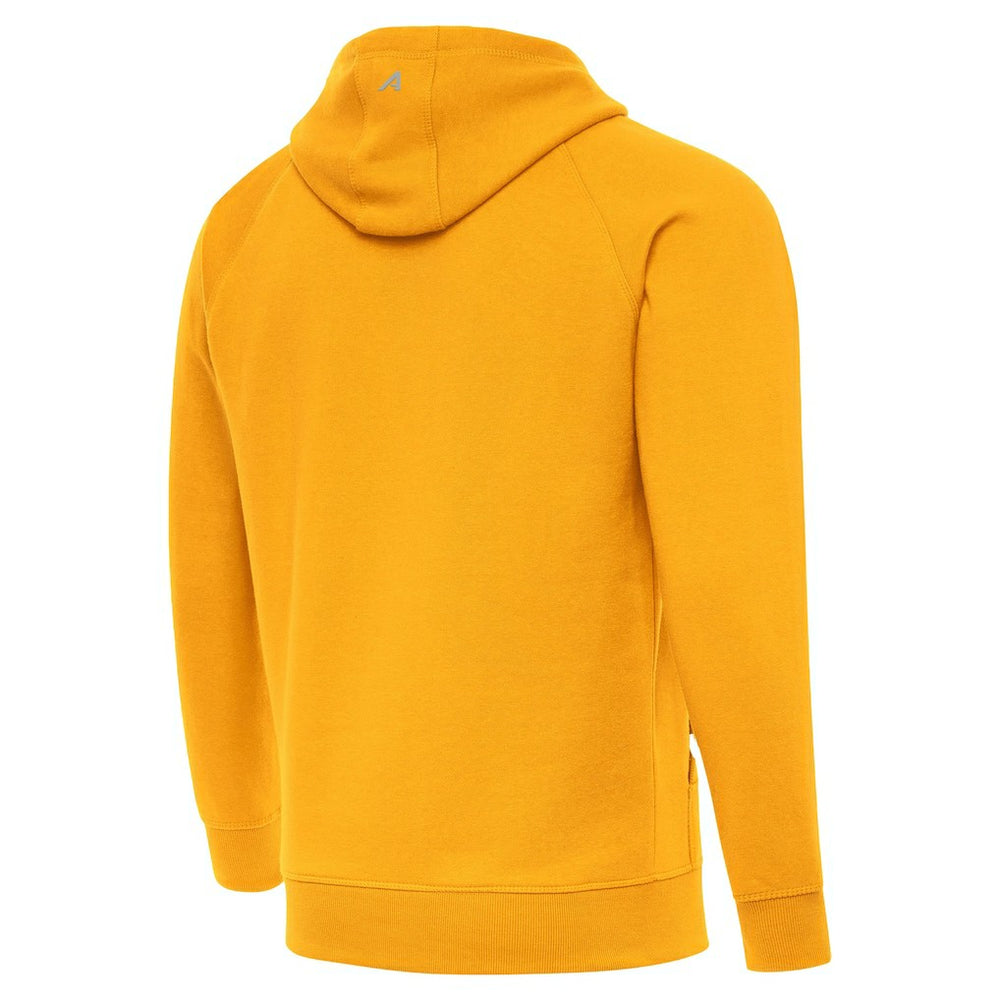 Pittsburgh Steelers Antigua Brushed Carbon Victory Pullover Hoodie - Gold - NFL