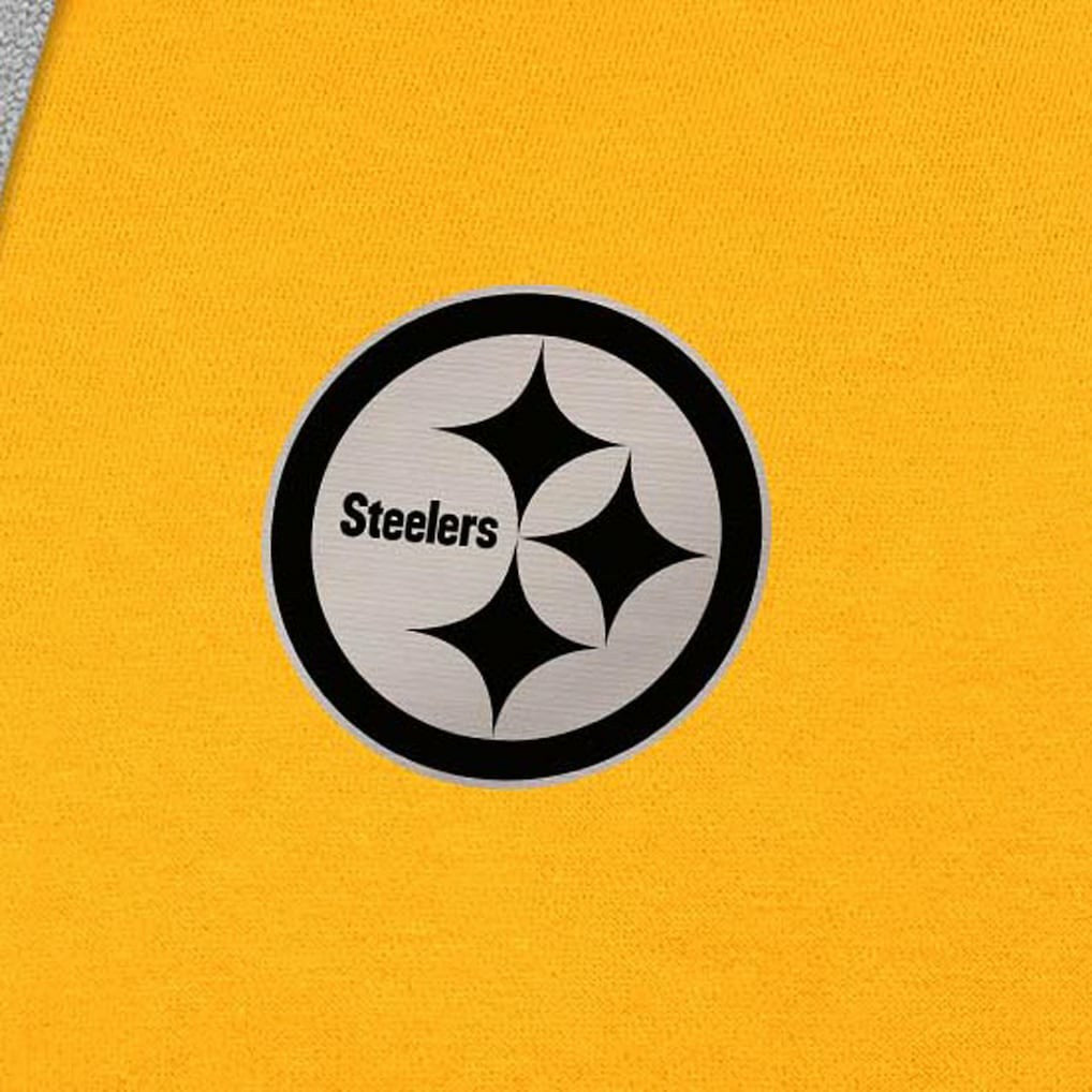 Pittsburgh Steelers Antigua Brushed Carbon Victory Pullover Hoodie - Gold - NFL