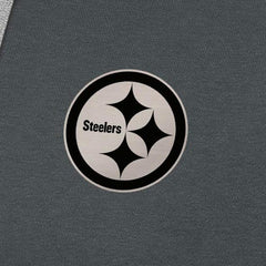 Pittsburgh Steelers Antigua Brushed Carbon Victory Pullover Hoodie - Charcoal - NFL
