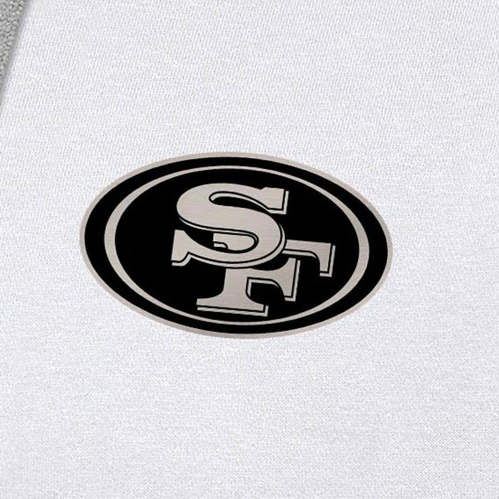 San Francisco 49ers Antigua Brushed Carbon Victory Pullover Hoodie - White - NFL