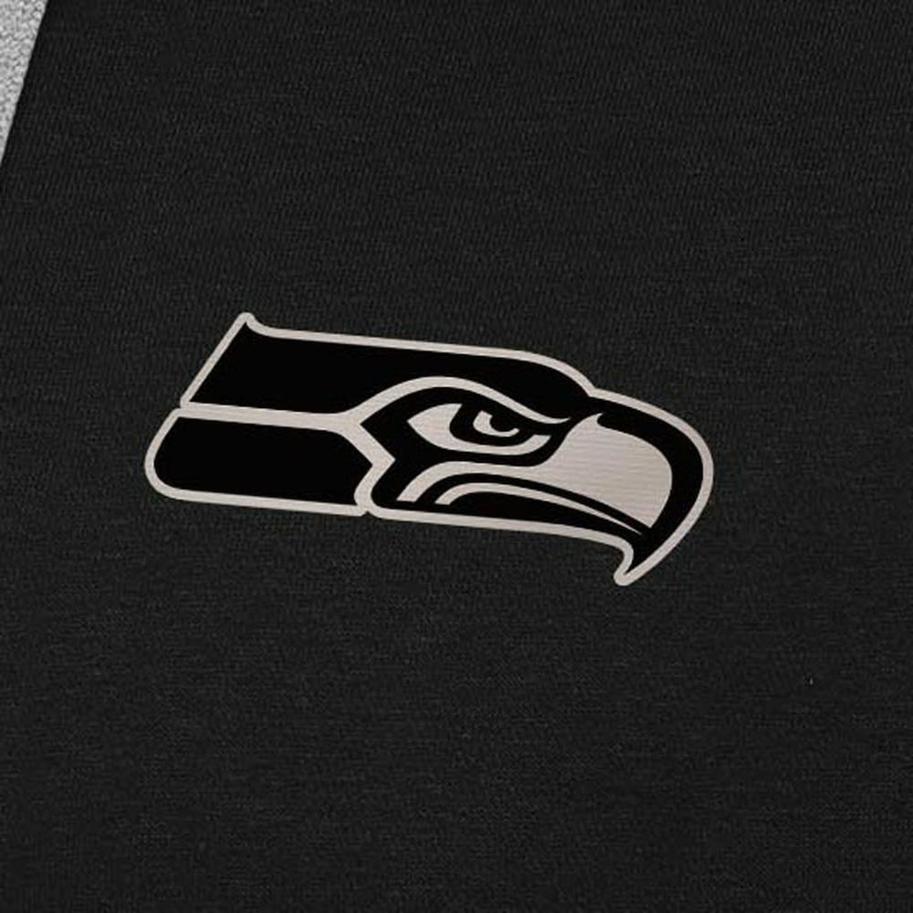 Seattle Seahawks Antigua Brushed Carbon Victory Pullover Hoodie - Black - NFL