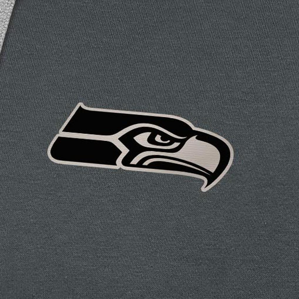 Seattle Seahawks Antigua Brushed Carbon Victory Pullover Hoodie - Charcoal - NFL