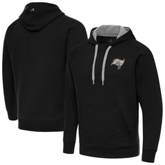 Tampa Bay Buccaneers Antigua Brushed Carbon Victory Pullover Hoodie - Black - NFL