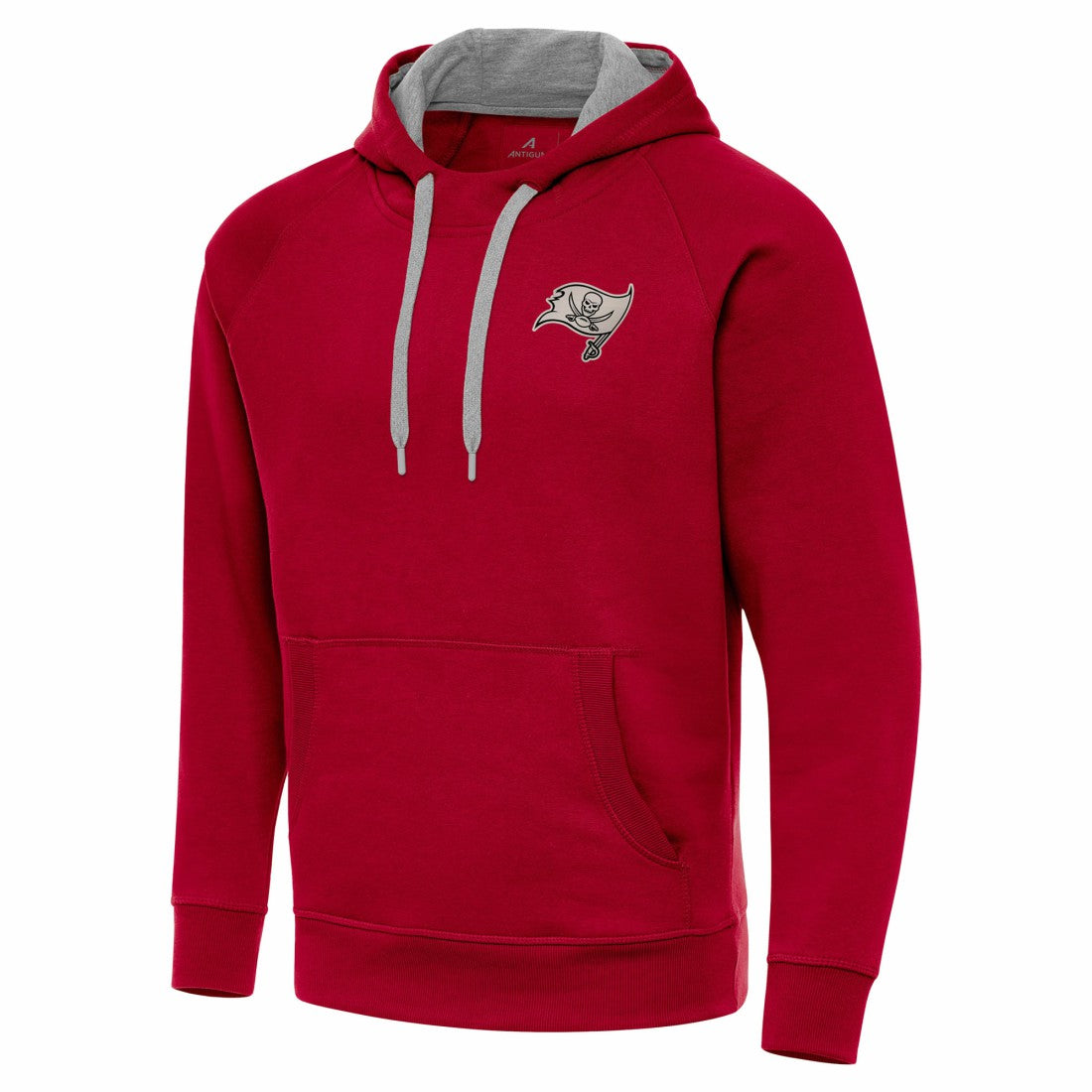 Tampa Bay Buccaneers Antigua Brushed Carbon Victory Pullover Hoodie - Red - NFL