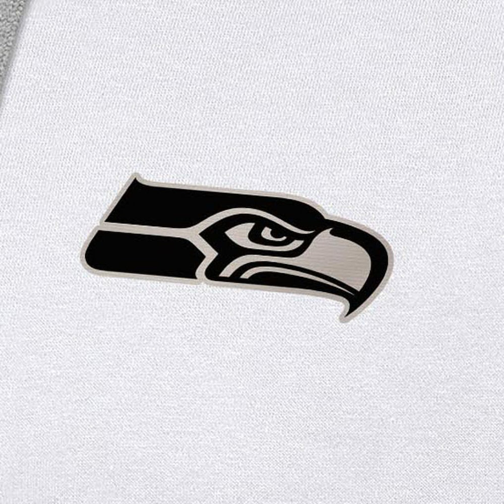 Seattle Seahawks Antigua Brushed Carbon Victory Pullover Hoodie - White - NFL