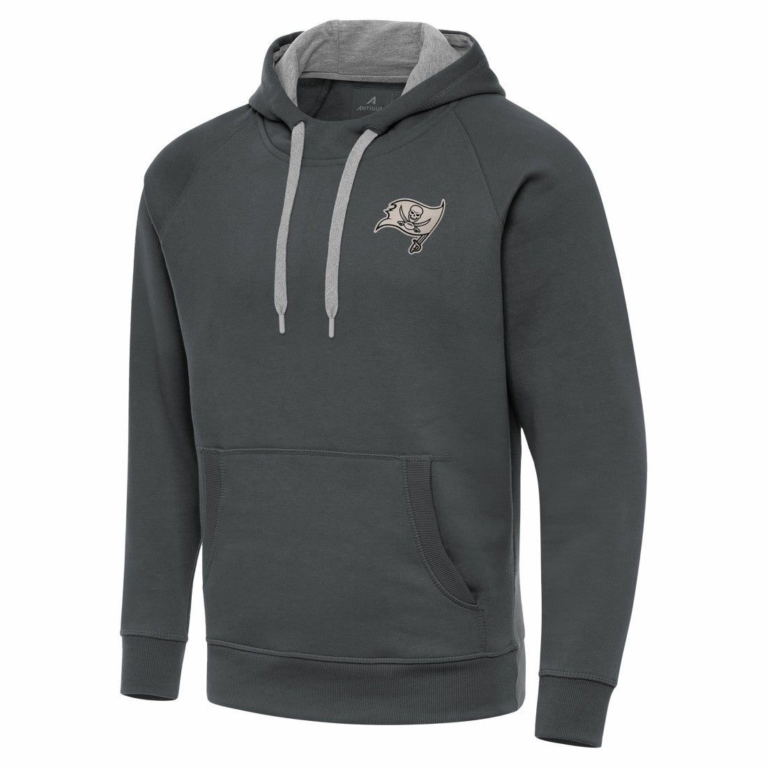 Tampa Bay Buccaneers Antigua Brushed Carbon Victory Pullover Hoodie - Charcoal - NFL