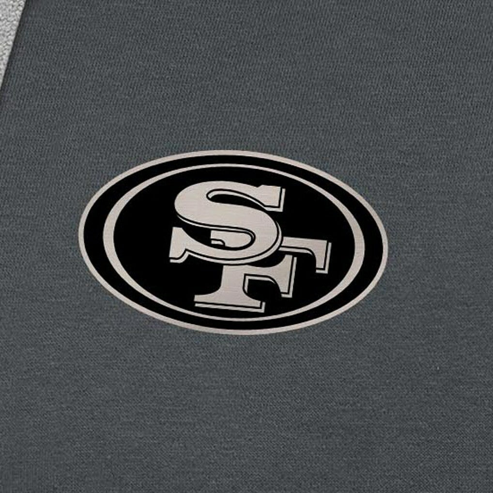 San Francisco 49ers Antigua Brushed Carbon Victory Pullover Hoodie - Charcoal - NFL