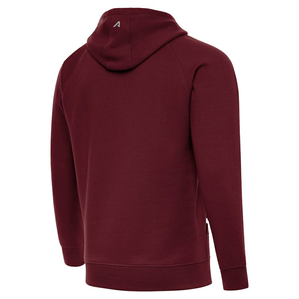 Washington Commanders Antigua Brushed Carbon Victory Pullover Hoodie - Burgundy - NFL