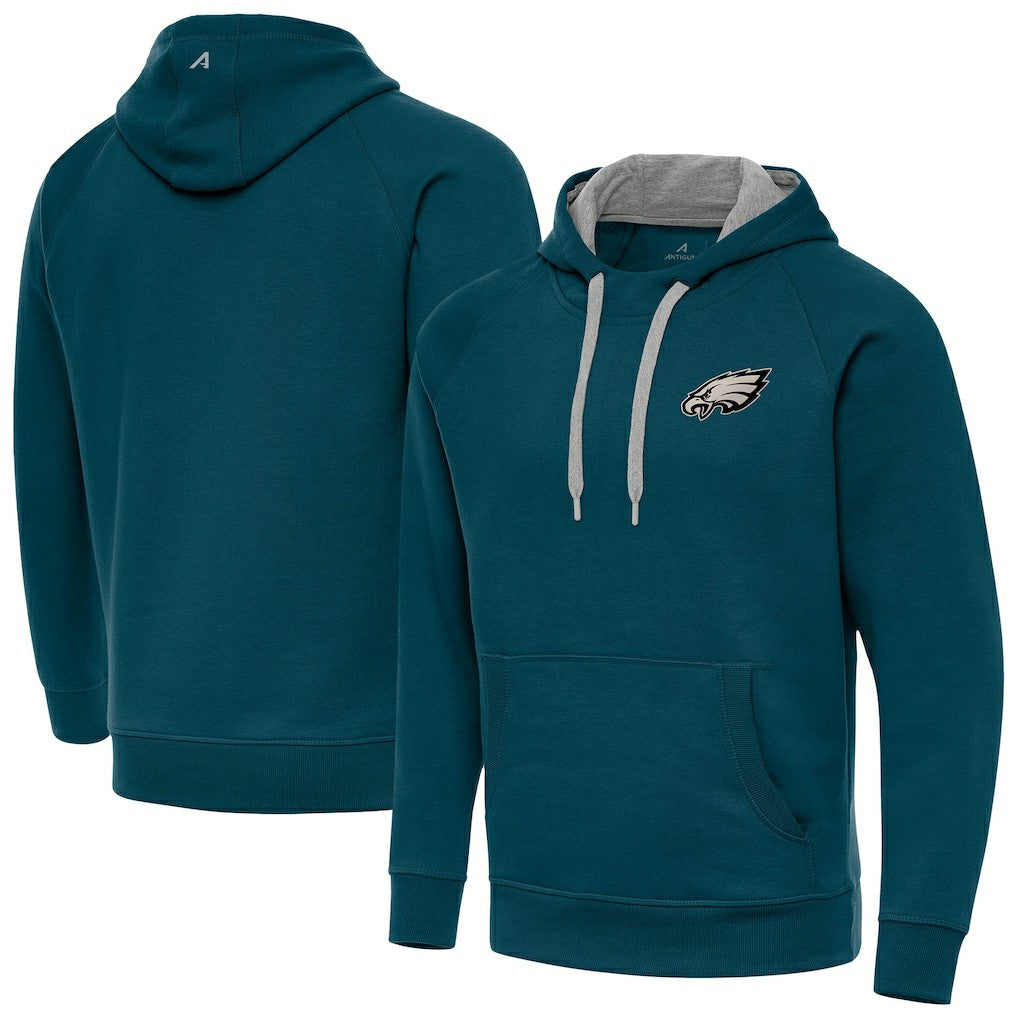 Philadelphia Eagles Antigua Victory Pullover Hoodie - Midnight Green - NFL