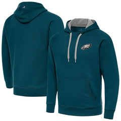 Philadelphia Eagles Antigua Victory Pullover Hoodie - Midnight Green - NFL