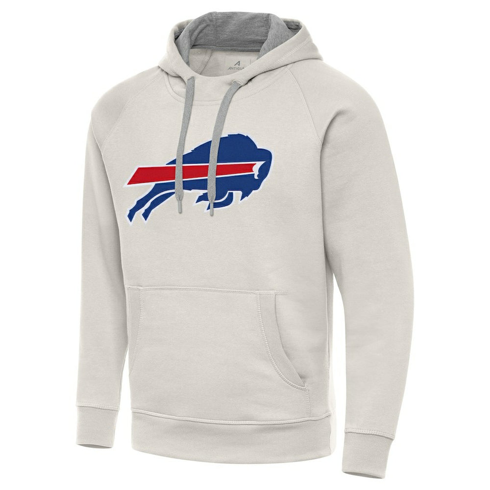 Buffalo Bills Antigua Victory Raglan Pullover Hoodie - Cream - NFL