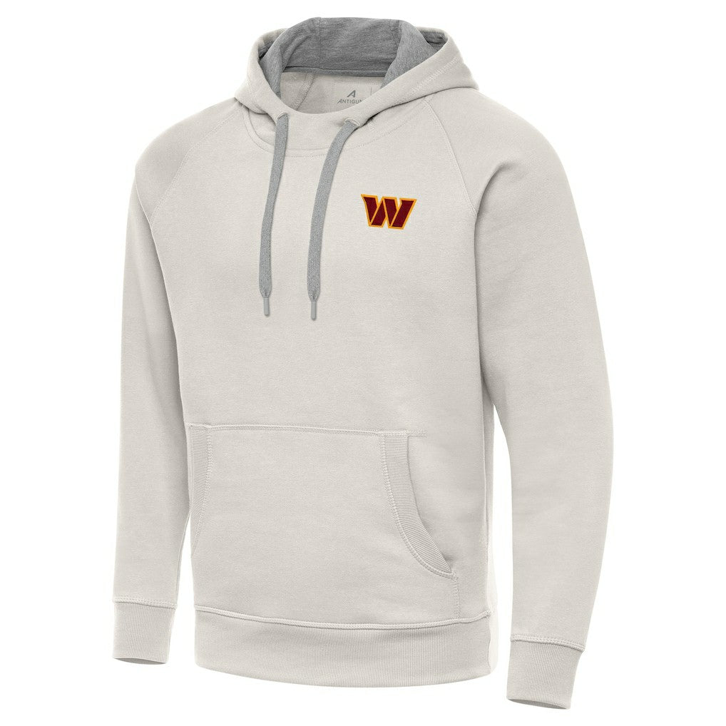 Washington Commanders Antigua Victory Raglan Pullover Hoodie - Cream - NFL