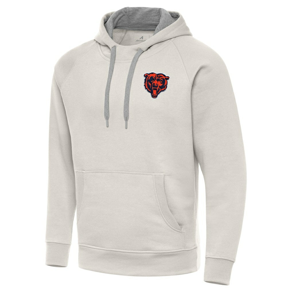 Chicago Bears Antigua Victory Raglan Pullover Hoodie - Cream - NFL