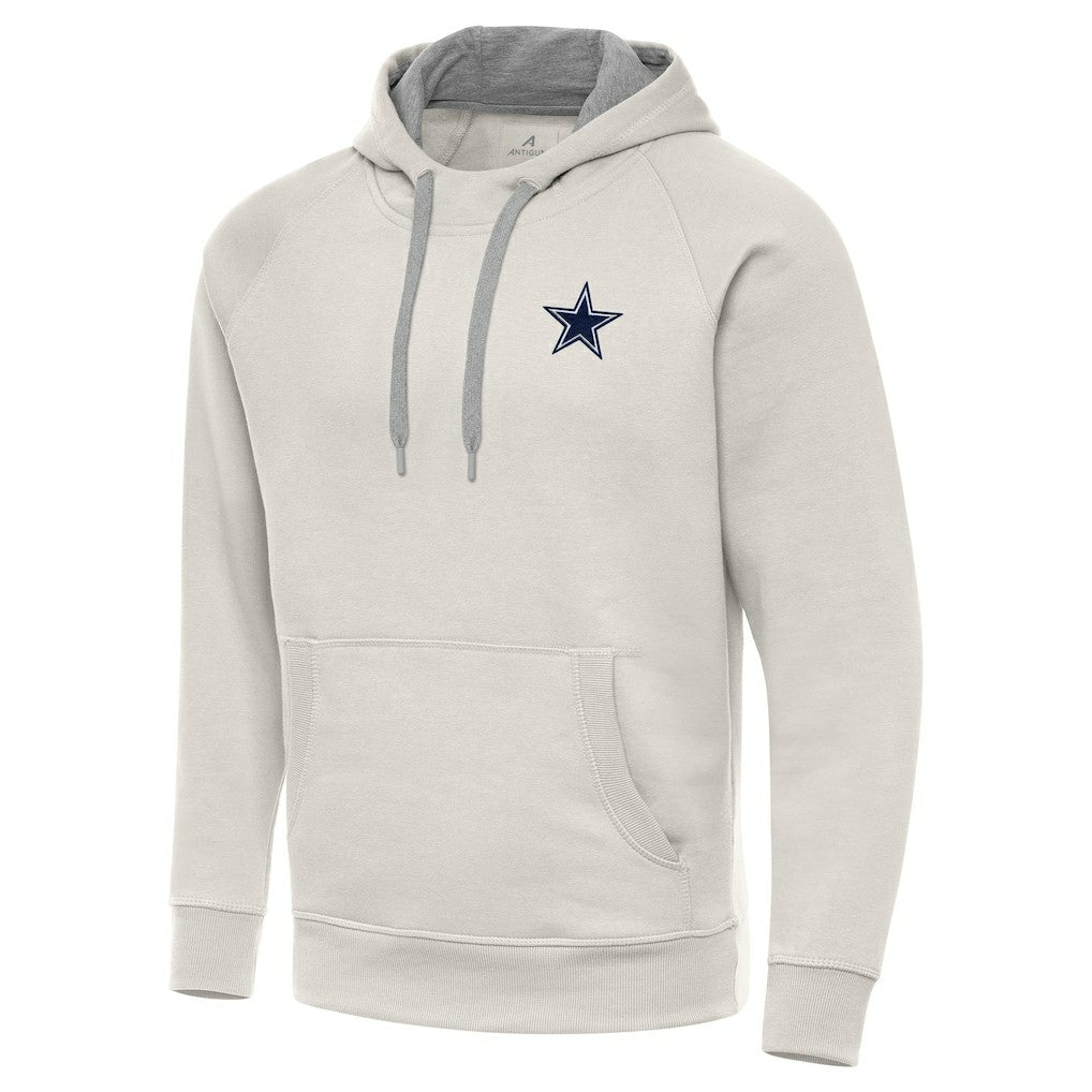 Dallas Cowboys Antigua Victory Raglan Pullover Hoodie - Cream - NFL