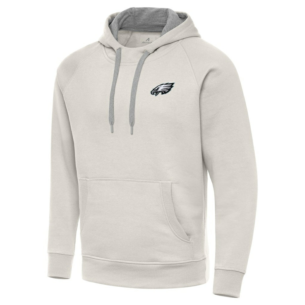 Philadelphia Eagles Antigua Victory Raglan Pullover Hoodie - Cream - NFL