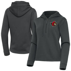 Ottawa Senators Antigua Women's Contemporary Quarter-Zip Hoodie - Pewter | NHL discount