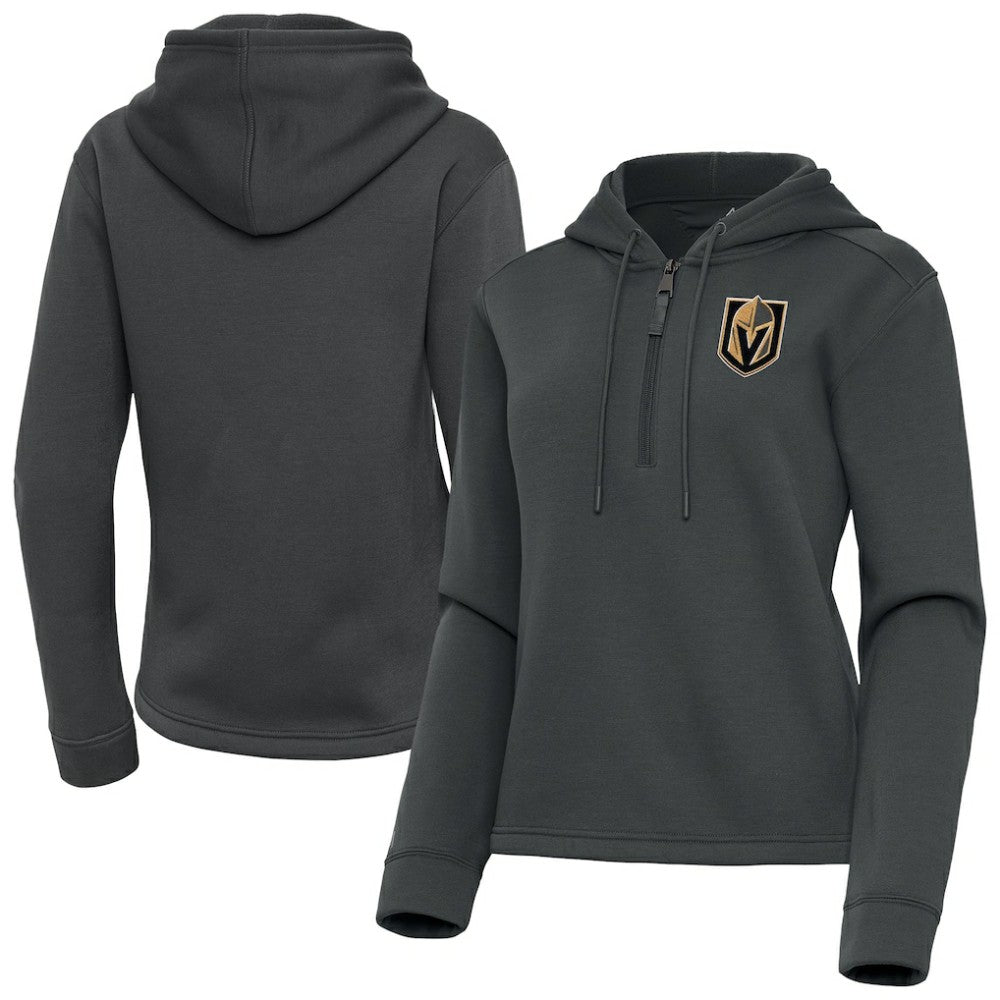 Vegas Golden Knights Antigua Women's Contemporary Quarter-Zip Hoodie - Gray | NHL discount
