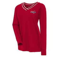 Washington Capitals Antigua Women's Symbolic V-Neck Long Sleeve T-Shirt - Red | NHL discount
