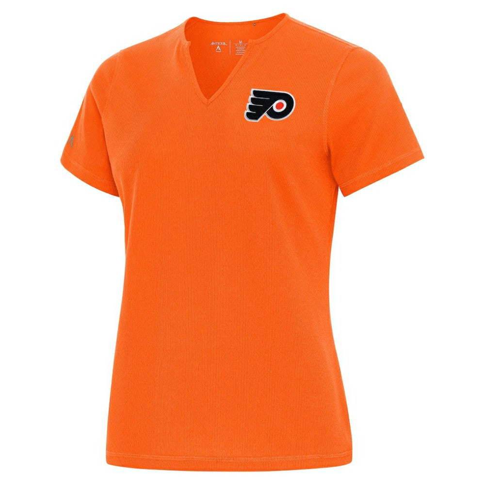 Philadelphia Flyers Antigua Traveler Rib V-Neck T-Shirt - Orange | NHL sale