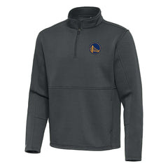 Golden State Warriors Antigua Twist Quarter-Zip Pullover Top - Pewter