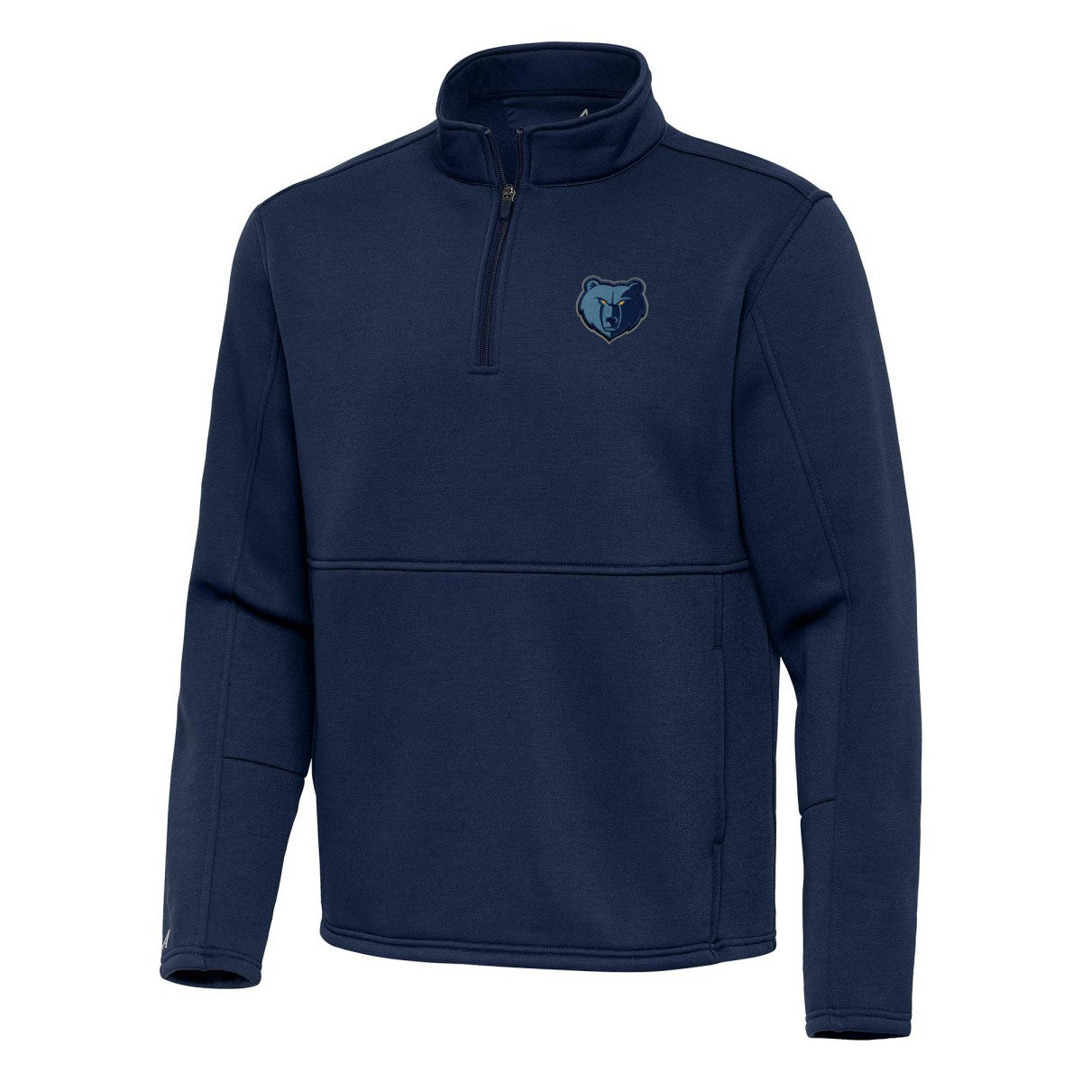 Memphis Grizzlies Antigua Twist Quarter-Zip Pullover Top - Navy