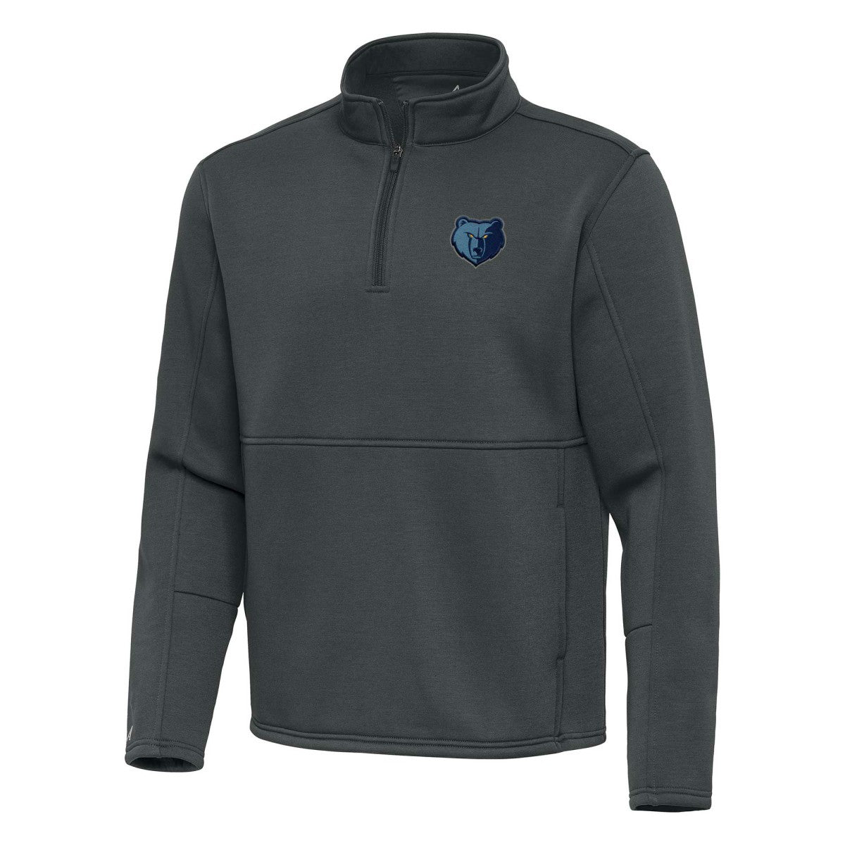 Memphis Grizzlies Antigua Twist Quarter-Zip Pullover Top - Pewter