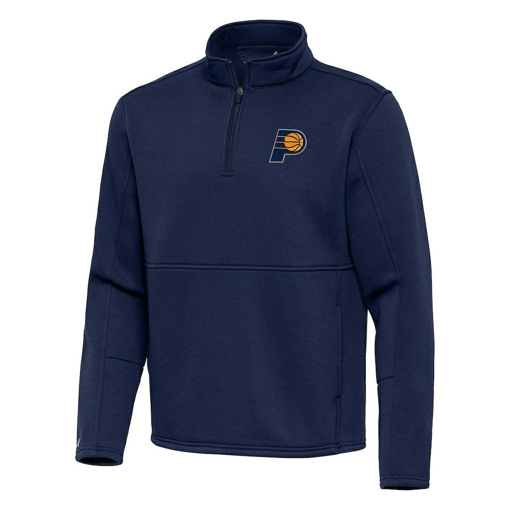 Indiana Pacers Antigua Twist Quarter-Zip Pullover Top - Navy