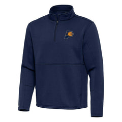 Indiana Pacers Antigua Twist Quarter-Zip Pullover Top - Navy
