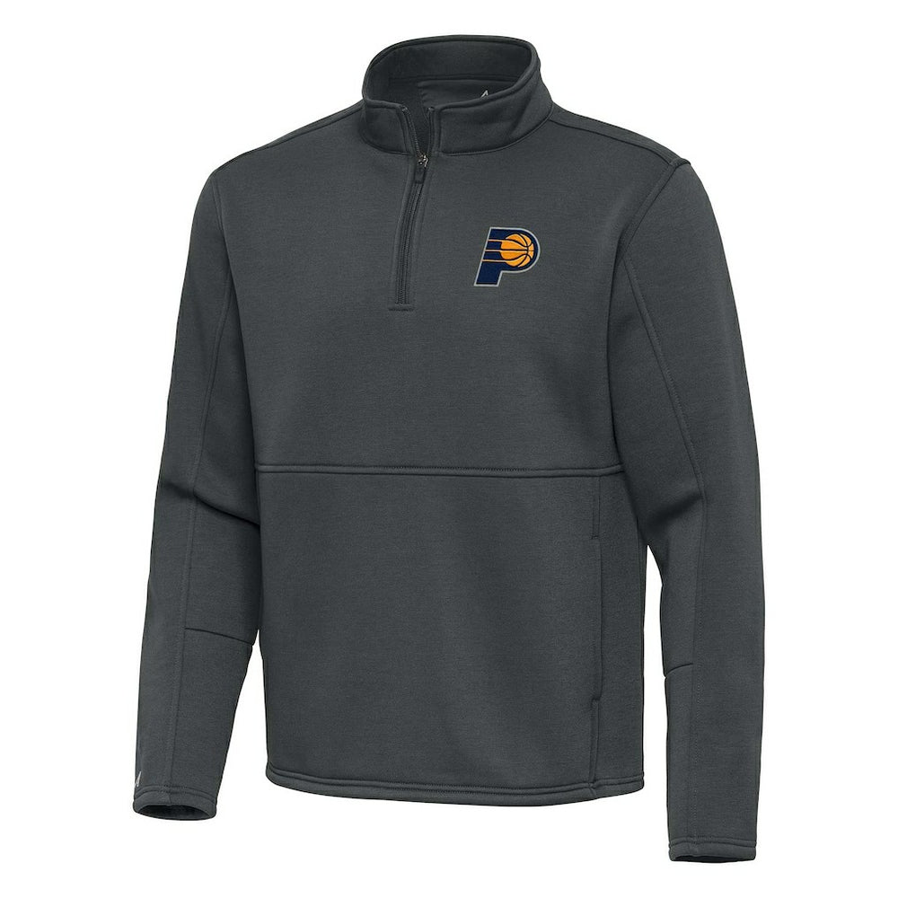 Indiana Pacers Antigua Twist Quarter-Zip Pullover Top - Pewter