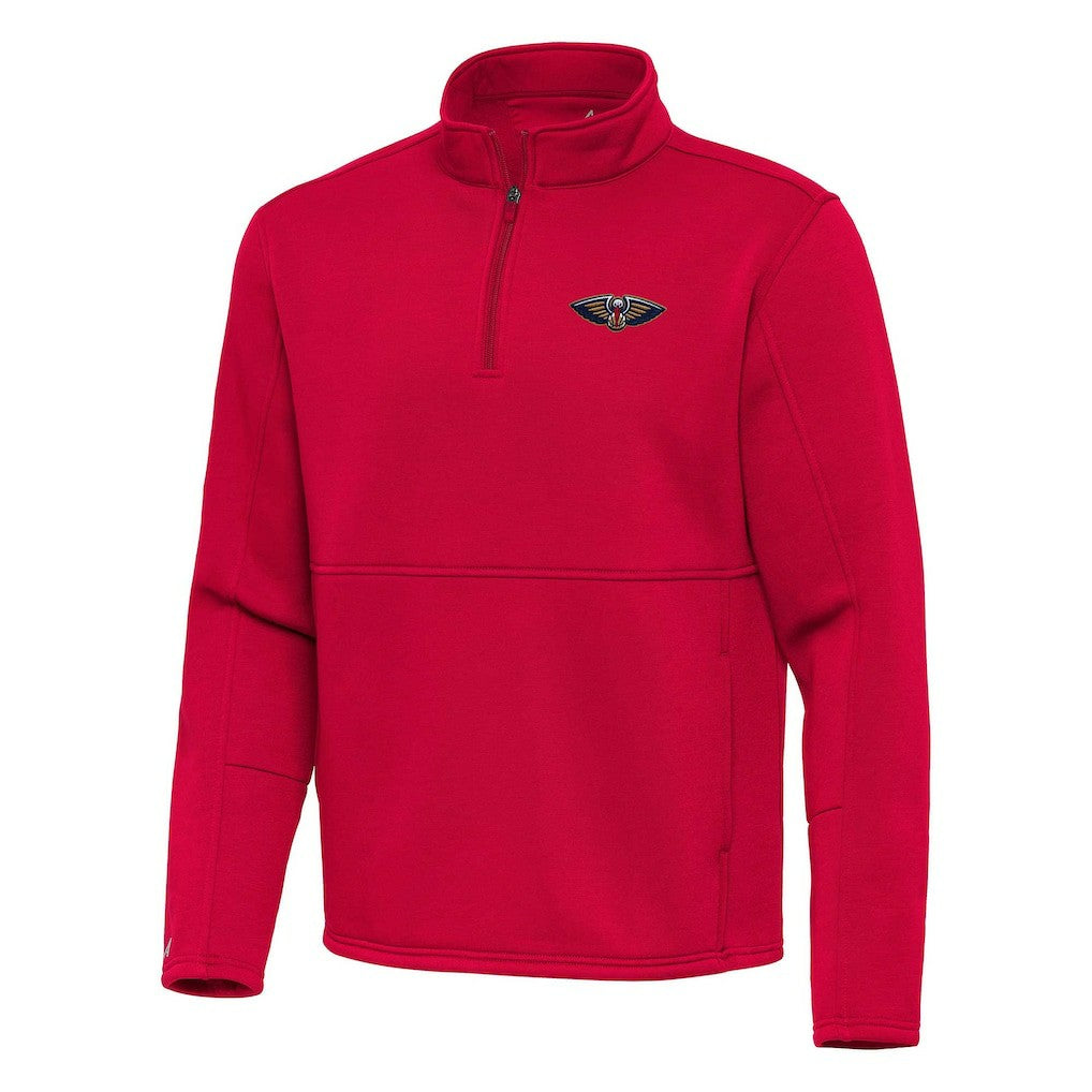New Orleans Pelicans Antigua Twist Quarter-Zip Pullover Top - Red