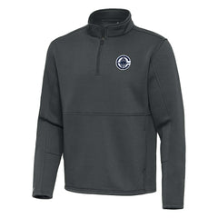 LA Clippers Antigua Twist Quarter-Zip Pullover Top - Pewter