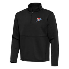 Oklahoma City Thunder Antigua Twist Quarter-Zip Pullover Top - Black