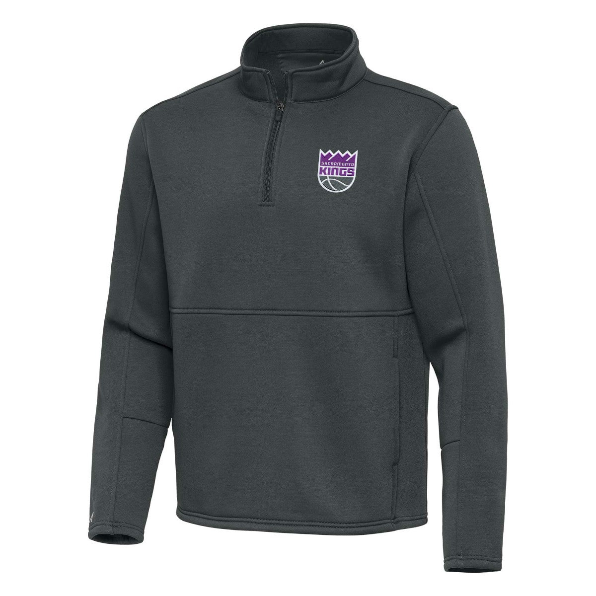 Sacramento Kings Antigua Twist Quarter-Zip Pullover Top - Pewter