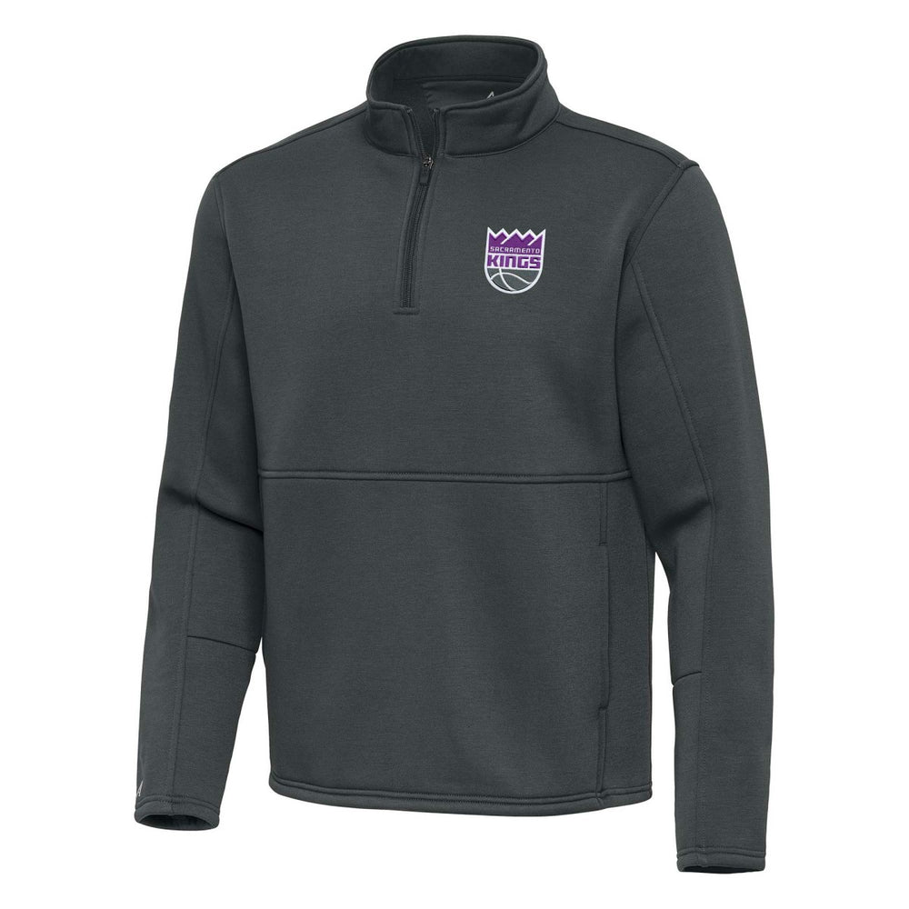 Sacramento Kings Antigua Twist Quarter-Zip Pullover Top - Pewter