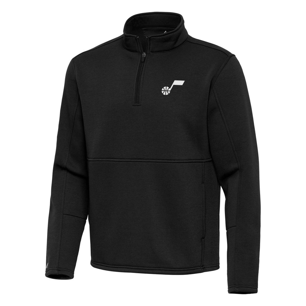 Utah Jazz Antigua Twist Quarter-Zip Pullover Top - Black