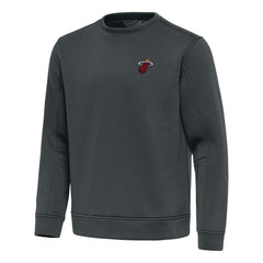 Miami Heat Antigua Relevant Pullover Sweatshirt Pewter