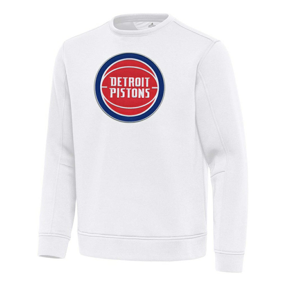 Detroit Pistons Antigua Relevant Pullover Sweatshirt White