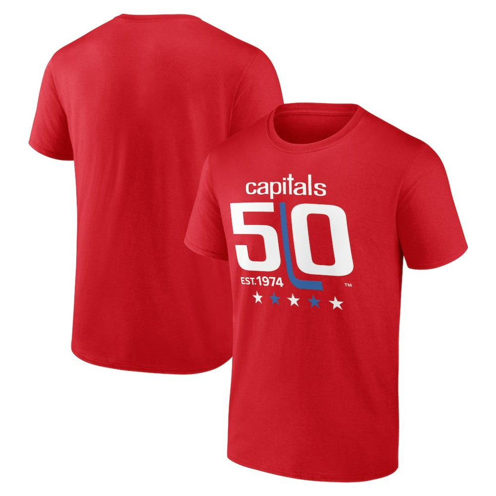 Washington Capitals 50th Anniversary T-Shirt - Red | NHL Lifestyle