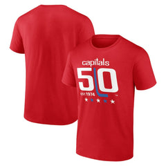 Washington Capitals 50th Anniversary T-Shirt - Red | NHL Lifestyle