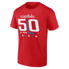 Washington Capitals 50th Anniversary T-Shirt - Red | NHL Lifestyle