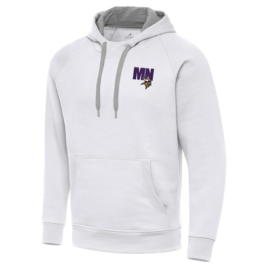Men's Minnesota Vikings Antigua Victory Pullover Hoodie - White - NFL