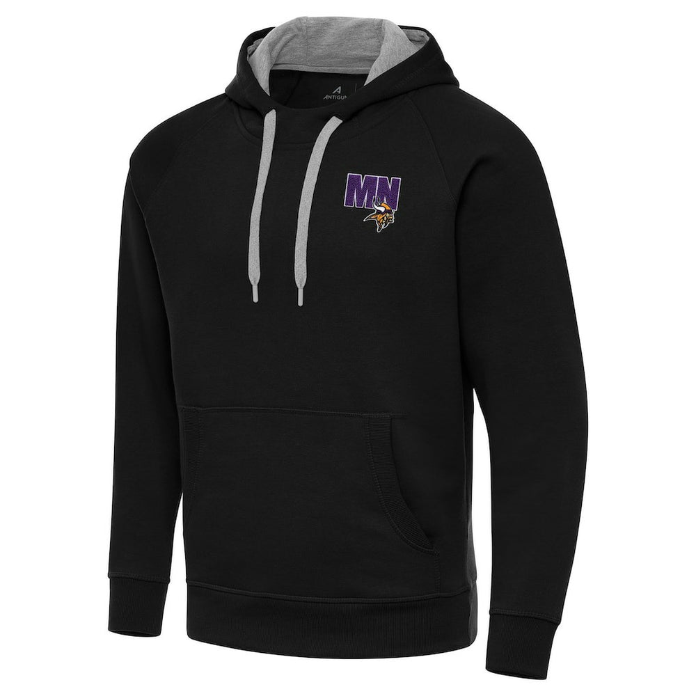 Men's Minnesota Vikings Antigua Victory Pullover Hoodie - Black - NFL