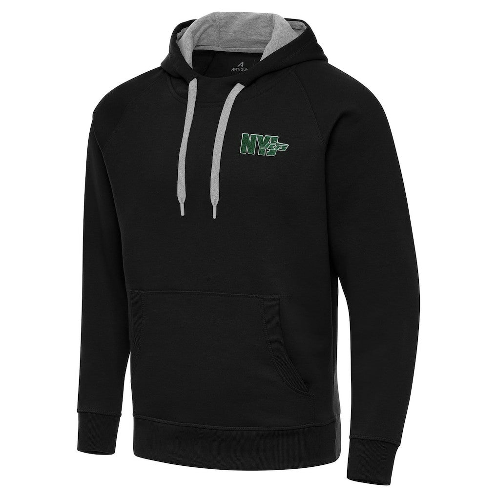 Men's New York Jets Antigua Victory Pullover Hoodie - Black - NFL