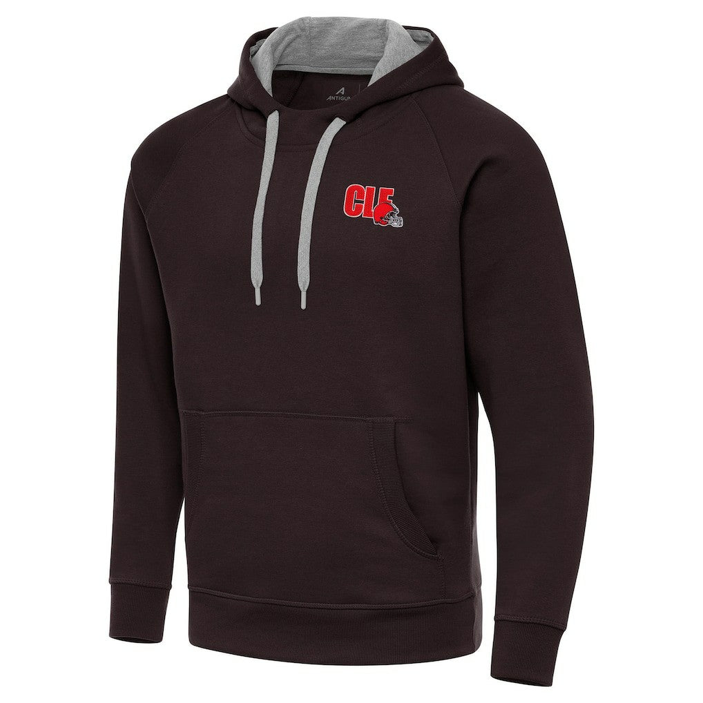 Men's Cleveland Browns Antigua Victory Pullover Hoodie - Brown - NFL