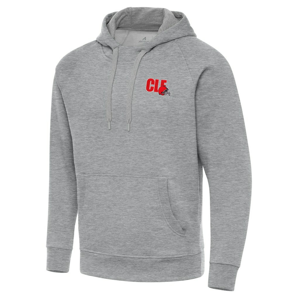 Men's Cleveland Browns Antigua Victory Pullover Hoodie - Heather Gray - NFL