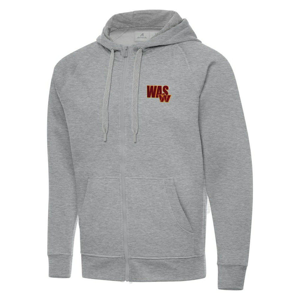Men's Washington Commanders Antigua Victory Full-Zip Hoodie - Heather Gray - NFL