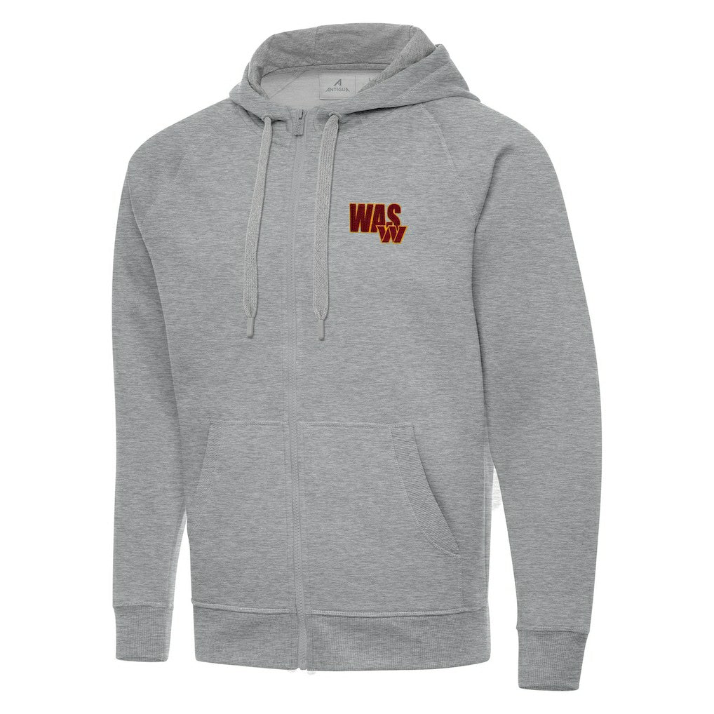Men's Washington Commanders Antigua Victory Full-Zip Hoodie - Heather Gray - NFL